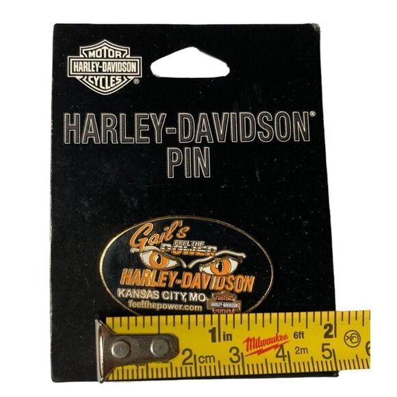 Harley Davidson Motorcycle Jacket Hat Vest Pin Gail’s Kansas City, Missouri NEW - Picture 3 of 3